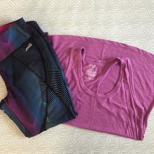 Avia Crop Leggings and Athletic Works Tank Top Set